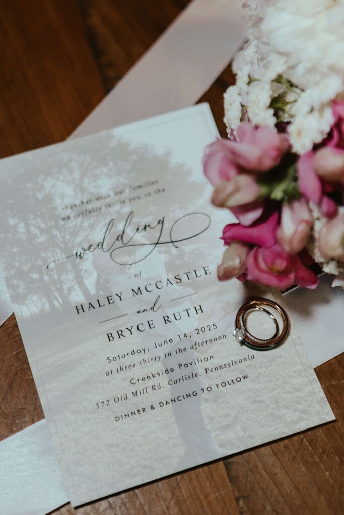 Elegant photo wedding invitation